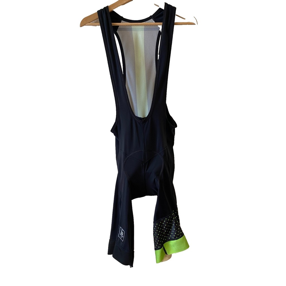 Wattie Ink Men's Cycling Bib Padded Seat Shorts Sz L Black Green Performance USA